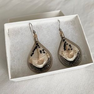 Unique Threaded and Beaded Earrings